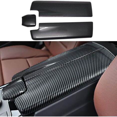 Panel embellecedor de la caja de almacenamiento del apoyabrazos de la consola central interior para accesorios Mercedes Benz Clase E W212 2010-2015 y CLS W218 2012-2017 (no carbono real)