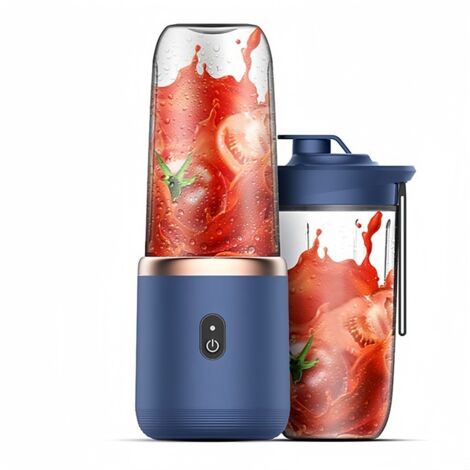 Licuadora portátil TGKYK de 400 ml con vasos, cepillos y 6 cuchillas. Mini licuadora para preparar batidos, jugos de frutas y smoothies.