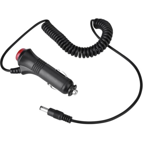 Fuente de alimentación para encendedor de cigarrillos de 2 m y 12 V con conector macho de CC de 5,5 x 2,1 mm para monitor de CCTV o reemplazo de dispositivo motorizado. (1/5)