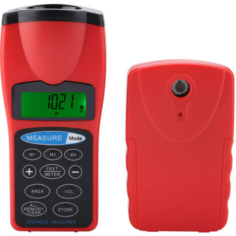 Medidor de distancia láser digital LCD CP-3003, telémetro ultrasónico portátil (1/5)