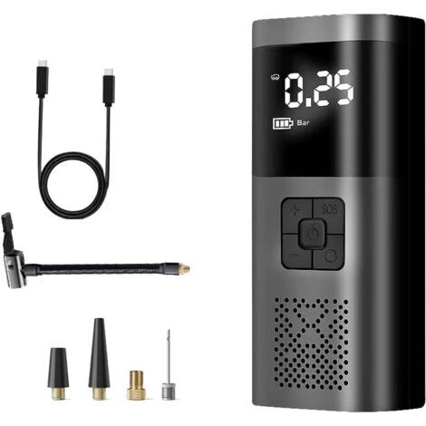 Mini inflador de neumáticos inalámbrico de doble uso, bomba de neumáticos de dos secciones, accesorios para coche, motocicleta y bicicleta (1/5)
