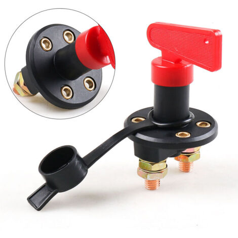Interruptor de alimentación principal del automóvil, botón antifugas, interruptor aislador de batería de 4 orificios (1/5)