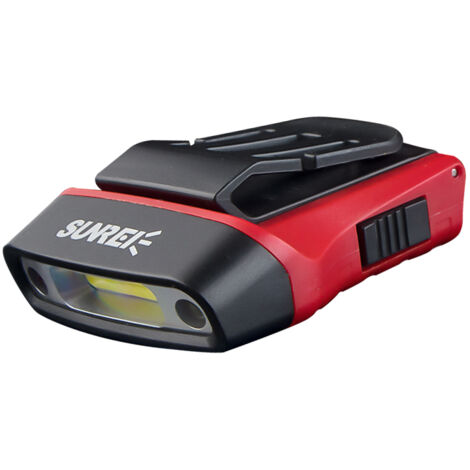 Linterna frontal LED recargable con clip, visera giratoria, luz manos libres con luz roja para pescar, correr, acampar, leer y trabajar (1/4)