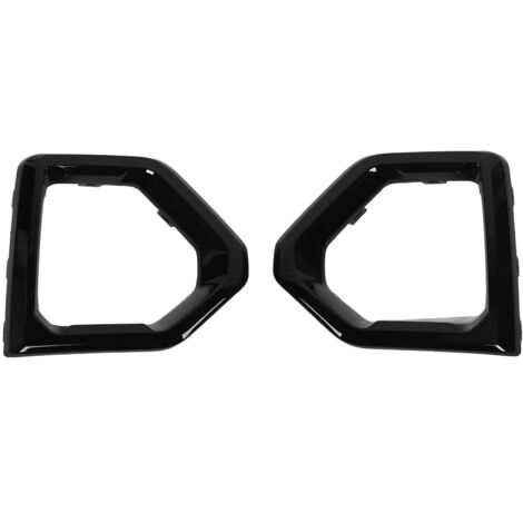 par de cubiertas de bisel para luz antiniebla, compatible con 84176752, moldura de bisel para luz antiniebla delantera izquierda y derecha para Sierra 1500 2019-2021, negro brillante (1/5)