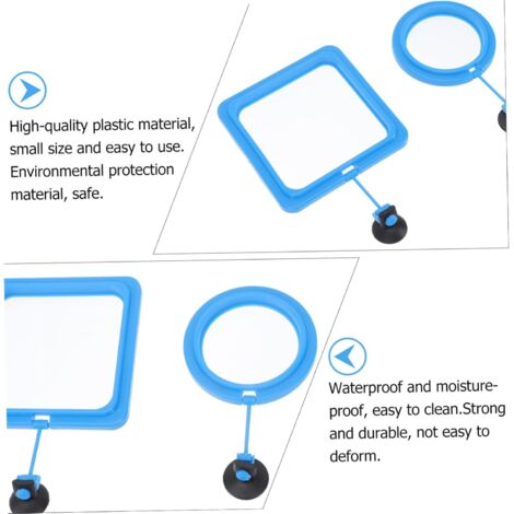 Anillos De Alimentación Flotantes Para Acuario - Pack De 4 Piezas (redondos Y Cuadrados), Con Ventosa, Para Peces Betta, Guppy, Goldfish
