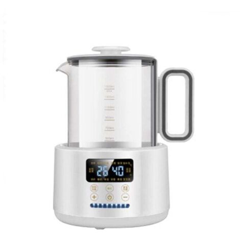 Calentador de leche eléctrico de gran capacidad y temperatura constante de 1,5 l, olla sanitaria para el hogar, tres en uno, acondicionador de leche para bebés, hervidor, blanco