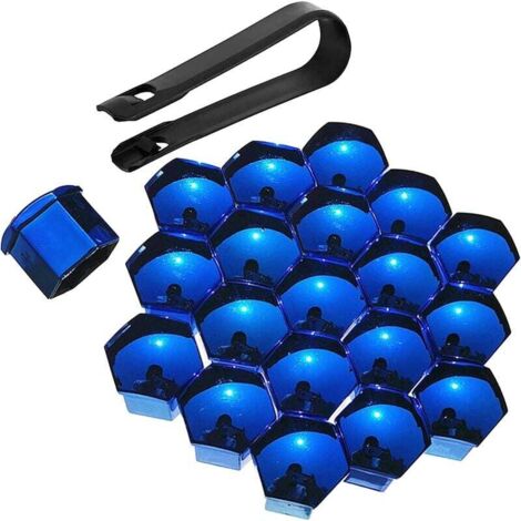 20 piezas de cubiertas para tuercas de rueda con proceso de galvanoplastia ABS, cubiertas universales para pernos de rueda de 17 mm/19 mm/21 mm, tapas hexagonales, tapa de tuerca de neumático con herr (1/5)