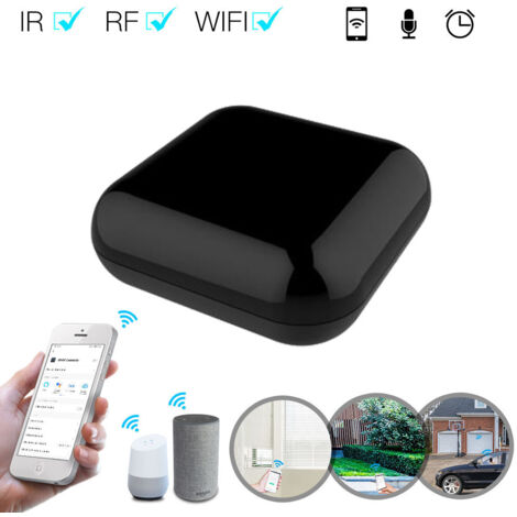 Control remoto universal WiFi Smart Tuya infrarrojo RF con control de voz de aprendizaje IR + RF para hogar inteligente RF433, control remoto universal por infrarrojos + RF (1/5)