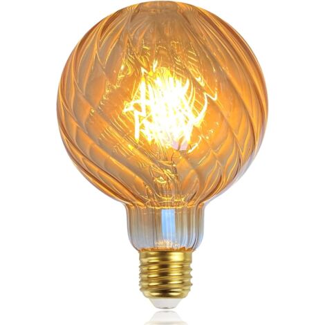 Bombilla retro de diamante irregular en diagonal, 220 V, 4 W, 2700 K, G95 diagonal dorada (1/5)
