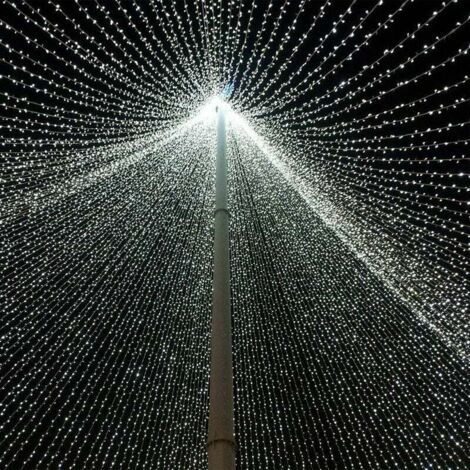 Guirnalda de Luces 50M 500 LED Luces Navideñas Interiores y Exteriores 8 Modos Guirnalda Guinguette Impermeable Cable Transparente para Fiesta en el Hogar Decoración de Bodas Navideñas, Blanco
