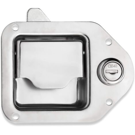 Paquete de 2 pestillos para caja de herramientas, hechos de acero inoxidable de primera calidad, pestillo de bloqueo en forma de lágrima para caja de herramientas, manija de RV y remolque (4 3/8" x (1/5)