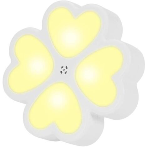 Pack de 2 bases de luz nocturna con sensor crepuscular, luz nocturna LED para bebé, encendido/apagado automático, luz nocturna infantil para habitación de bebé, pasillo, dormitorio, escaleras, cocina, (1/4)