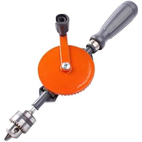 Taladro manual con mandril de precisión de doble piñón y capacidad de 3/8" para perforación de placas de circuito de acrílico, plástico y madera (1/5)