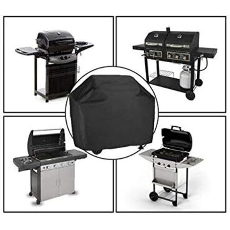 UCARE Copertura Per Barbecue A Gas O Carbone – Impermeabile 210D Oxford, Taglia S (80x66x100cm), Nera Con Interno Argento