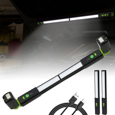 Luz de reparación de automóviles 1200lm, luz de lectura, modelo recargable con imán, iluminación de emergencia de desmontaje, luz de trabajo led de revisión de automóviles, aleación de aluminio, perfi (1/2)