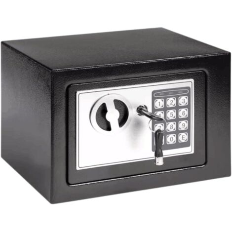 Caja Fuerte de Acero de 4,6 Litros - Contraseña Electrónica, Caja Fuerte de Oficina en Casa para Efectivo, Joyas, Documentos y Otros Objetos de Valor (23 x 17 x 17 cm) (1/5)