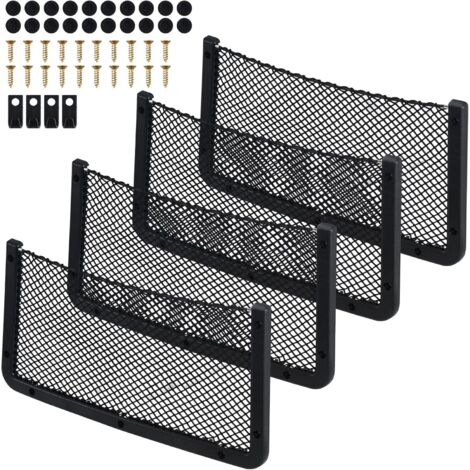 Bolsa de red para maletero de 4 piezas, red de almacenamiento para automóvil de 42  21 cm, red de almacenamiento multifuncional para asiento de automóvil, para equipaje para autocaravanas, caravanas,  (1/5)