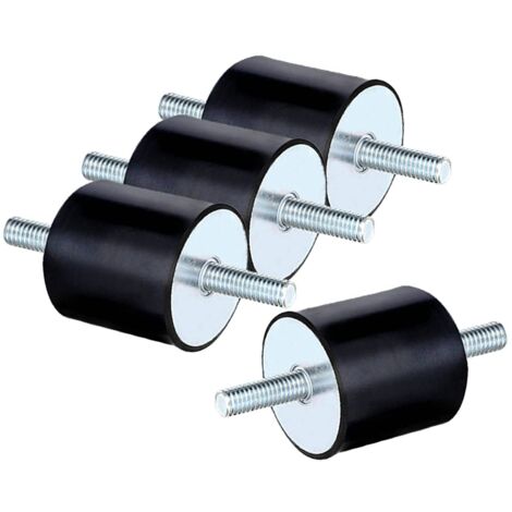 M8, 4 piezas de silenciadores de goma con soporte antivibratorio, con tornillo de doble extremo, para silenciadores de barco y coche (M8 x 23, 30 x 30) (1/5)