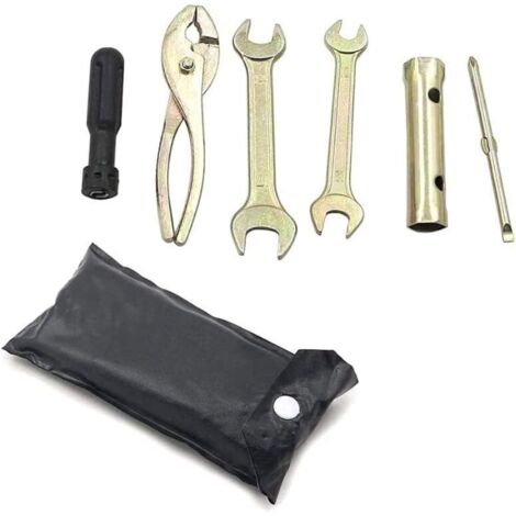 Kit de herramientas para reparación de motocicletas, 6 piezas, color dorado (1/5)