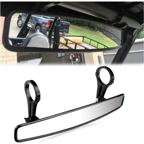 Espejo UTV, espejo retrovisor RZR, espejo panorámico ancho de 15" Ultra ATV UTV, abrazaderas de 1.75", diseño convexo, compatible con Polaris RZR 800 900 1000 Turbo PRO XP, Pioneer 1000, Arctic Cat Wi