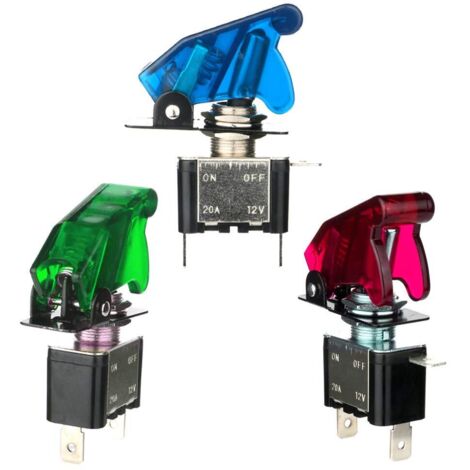 B30C-12V LED Inversor Interruptor Basculante Redondo SPST ON-OFF Con YX-X0001 DC 12V Módulo De