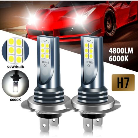 Faros antiniebla para coche de 110 W, H7, 12 LED, faros delanteros para coche, 2 unidades (1/5)