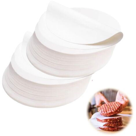 1000 piezas Papel redondo para carne picada de 11 cm para prensa de carne picada de Ø 11 cm, papel de horno de 11 cm para prensa de carne picada máquina de carne picada (1000, 11 cm) (1/5)