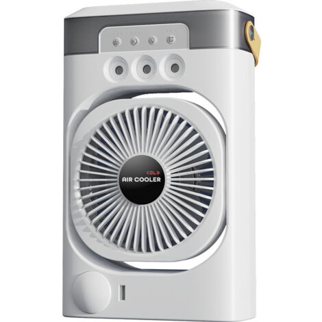 Enfriador de aire, ventilador de hielo, ventilador de hielo con 3 velocidades, ventilador ABS, ventilador rociador para refrigeración y humidificación.