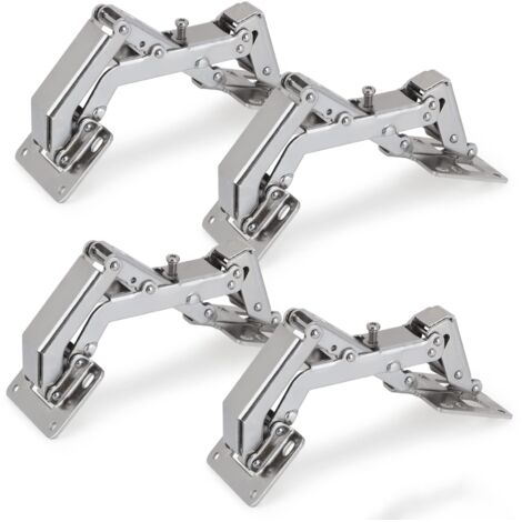 Bisagras para puertas de armario, bisagras de 170 grados, bisagras invisibles para armarios de cocina, bisagras de gran angular, juego de 4, con amortiguación de cierre suave. (1/5)