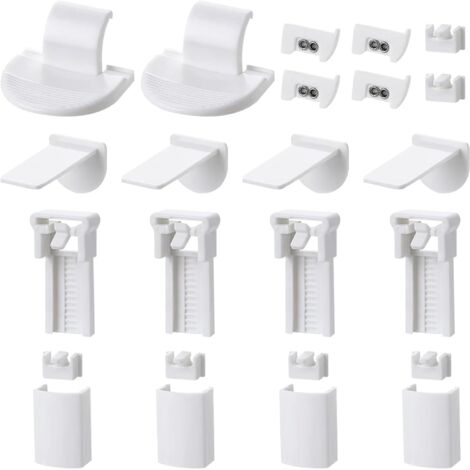 24 piezas en 4 grupos, accesorios para cortinas con descuento, accesorios para el montaje de cortinas plisadas (1/5)