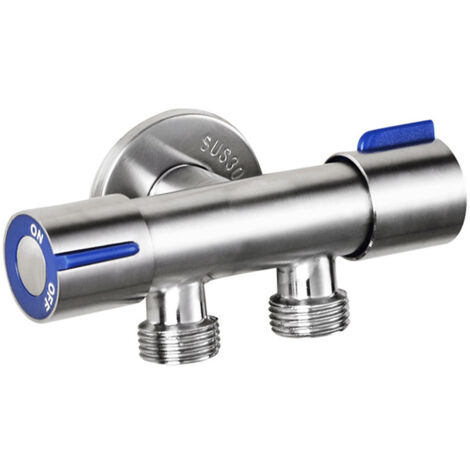 Grifo doble de agua fría de acero inoxidable para baño, grifo moderno y duradero para un estilo elegante.