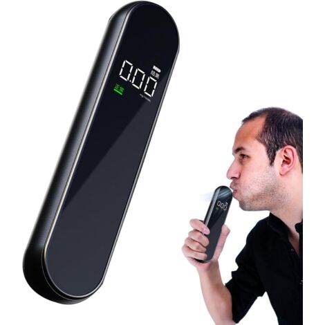 Alcoholímetro - Analizador de alcohol preciso con pantalla LED digital, portátil, sin contacto, de respuesta rápida para conductores (1/5)