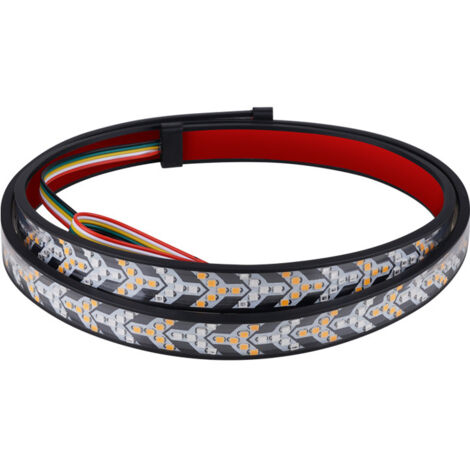 unidad de barra de luces de señalización de 48 luces, luz de freno, luces traseras de coche, luces de advertencia, tira de luces de coche, luces de marcha atrás, intermitentes de coche, luces de remol (1/5)