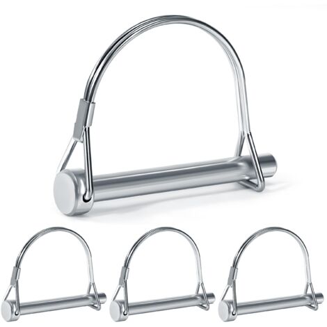 Pasador de seguridad para eje, pasador tubular resistente para remolque agrícola, césped y jardín, M8 x 70 mm, 4 piezas.