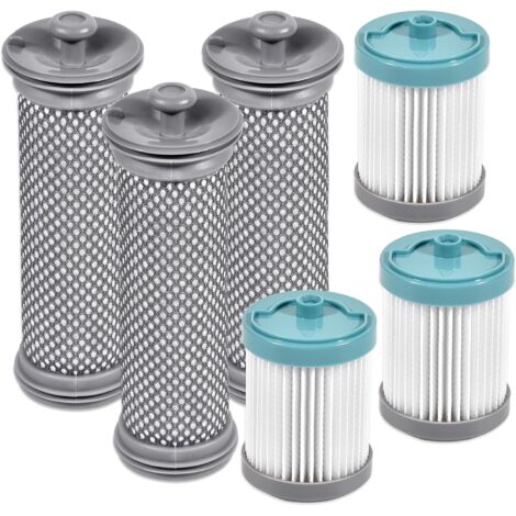 Kit de filtros de repuesto para aspiradoras, compatible con 3 prefiltros y 3 filtros posteriores al motor. (1/5)