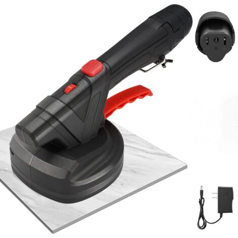 Vibrador de azulejos, 6 velocidades ajustables, capacidad de adsorción de 100 kg, máquina vibratoria eléctrica de 130 mm con ventosa para azulejos de suelo y pared de 0,3 a 1 m