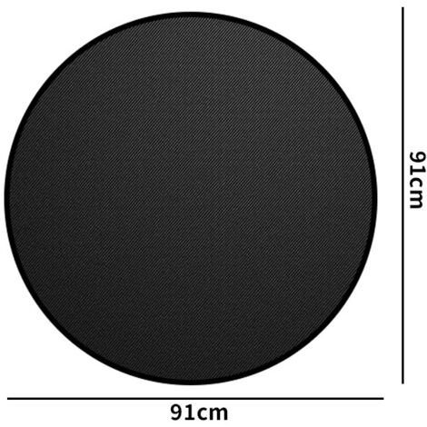 Alfombra grande reutilizable para terraza y patio - Ignífuga, protección contra brasas, redonda, 91 cm de diámetro