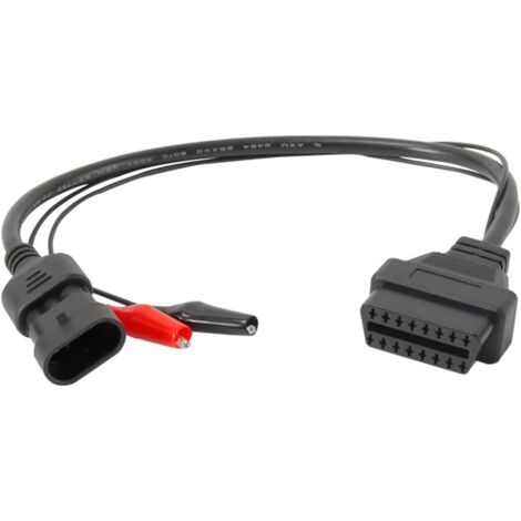 Cable de diagnóstico, conector adaptador OBD2 de 3 pines a 16 pines, conector de diagnóstico a bordo, cable de extensión adaptador OBD2, para cables de escáner. (1/5)