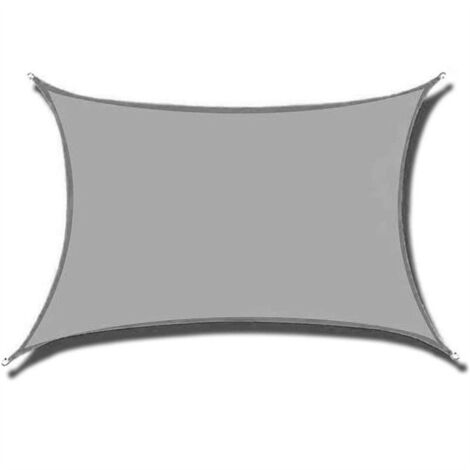 Vela de sombra rectangular, 2x3 m, tela impermeable, para terraza exterior, protección UV para patio, jardín, terraza, camping, balcón, piscina. (1/5)