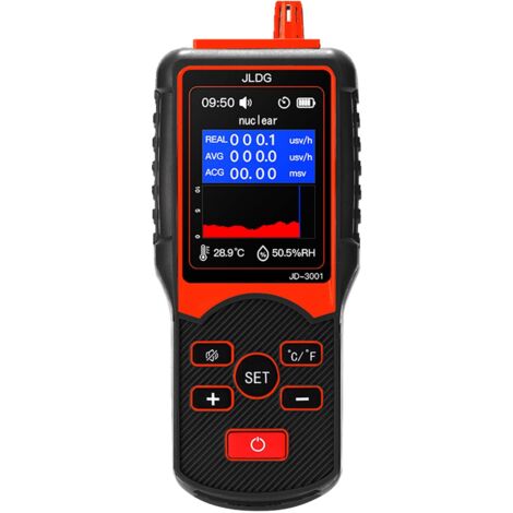 Detector de radiación nuclear portátil multifuncional tipo contador Geiger con función de exportación de datos y dispositivo de medición de temperatura y humedad. (1/5)