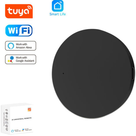Mando a distancia inteligente WiFi universal IR+RF Tuya para televisores, aires acondicionados y dispositivos infrarrojos. Compatible con la aplicación Tuya/Smart Life y con los controles de voz Alexa (1/5)