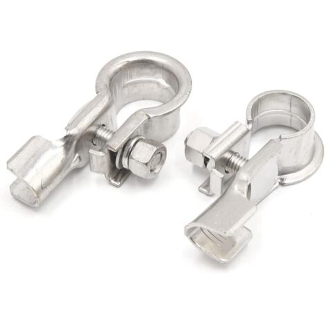 Adecuado para automóviles, clip de conexión universal de metal de 2 piezas para batería, positivo y negativo. (1/5)