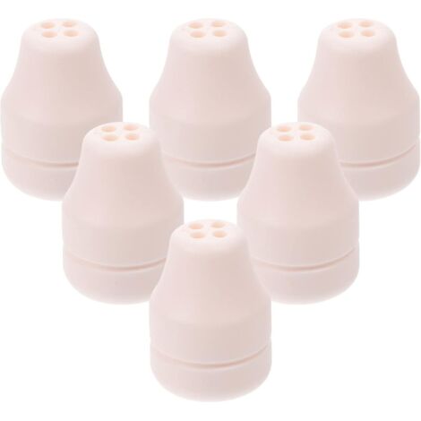 6 piezas de colgantes de cordón de cuatro agujeros, campana de madera blanca, accesorios para cortinas, colgante de cordón de plástico (1/5)