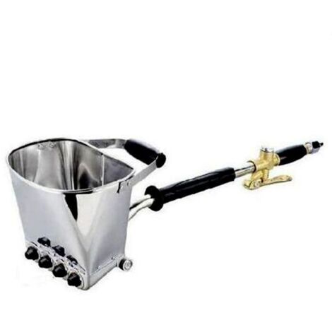 Pulverizador de cemento, proyector de mortero, pistola de cemento, máquina de enyesado con 4 boquillas, pulverizador de yeso, hormigón, mortero, cal y arenado para pintura de paredes, color plata.