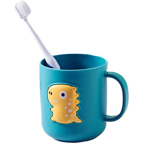 Portacepillos de dientes infantil, vaso irrompible con diseño de dinosaurio - 400 ml - diseño adorable para la higiene diaria - para niños, niñas y bebés - hogar, cocina, baño y guardería (1/5)