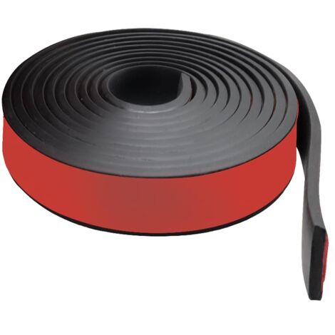 Tira adhesiva de goma, rollo de goma, 50 mm x 3 mm x 3 m, rollo de lámina de neopreno con adhesivo fuerte, bricolaje, protección de suelos, antivibración, antideslizante.