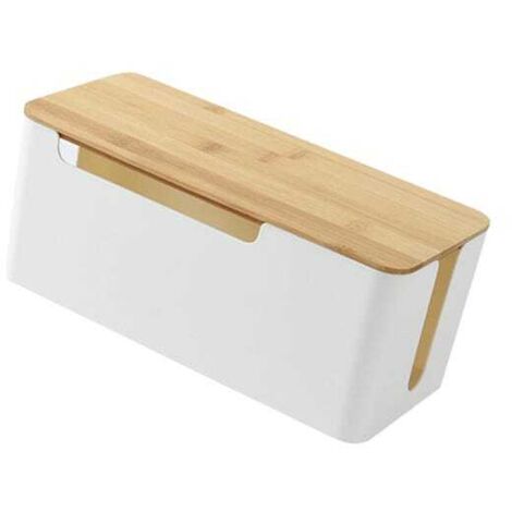 Caja de almacenamiento para router, organizador de regletas, soporte para cables de router, caja de almacenamiento para el hogar (una sola capa)