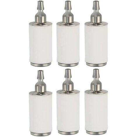 Juego de 6 filtros de combustible para motosierras de gasolina, filtro de combustible para motosierras, desbrozadoras, filtro de depósito de combustible apto para motosierras. (1/5)