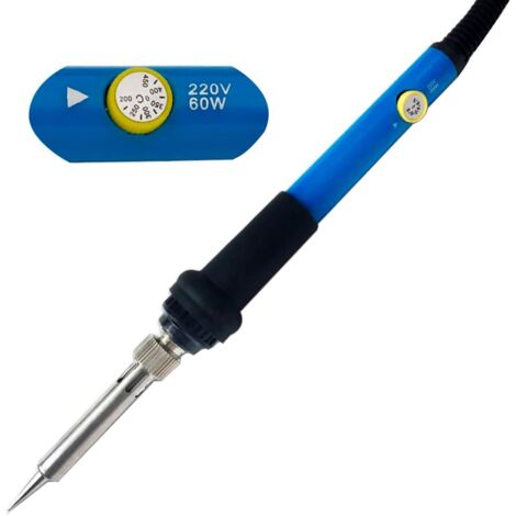 Soldador de estaño, soldador, equipo de soldadura fuerte, soldador portátil con calentamiento interno, temperatura constante ajustable, soldador eléctrico de 60 W, control inteligente de temperatura.
