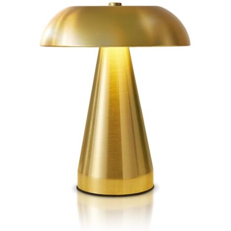 Lámpara de escritorio LED portátil, lámpara de mesa metálica inalámbrica, 3 colores, recargable, control táctil, 3 niveles de brillo, decoración de dormitorio, lámpara de mesita de noche y de comedor. (1/5)